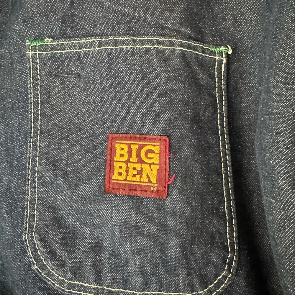 🧥 Vintage Big Ben Wrangler Blanket Lined Denim Chore Coat USA Size 52